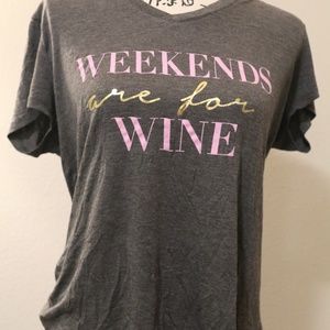 Weekends are for Wine V-neck T